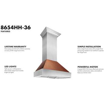 Z Line ZLINE 8654HH30 30 Inch Wall Mount Ducted Hood — thumbnail 10