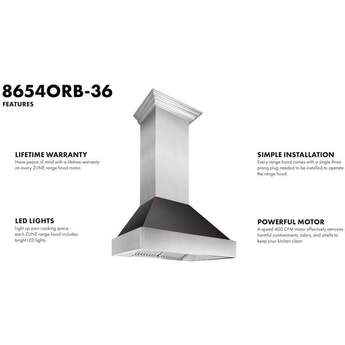 Z Line ZLINE 8654ORB30 30 Inch Wall Mount Ducted Hood — thumbnail 5
