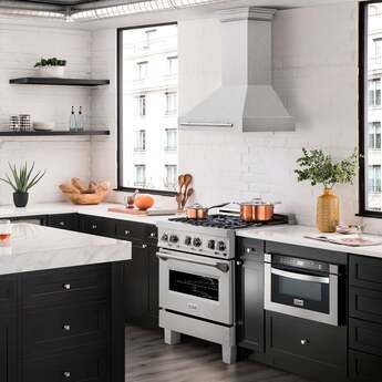 Z Line ZLINE 8654SNXBM30 30 Inch Wall Mount Ducted Hood