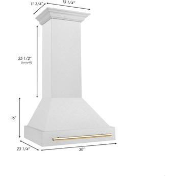 Z Line ZLINE 8654SNZ30MB Autograph Edition Series 30 Inch Wall Mount Ducted Hood — thumbnail 2