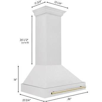 Z Line ZLINE 8654SNZ36MB Autograph Edition Series 36 Inch Wall Mount Ducted Hood — thumbnail 14