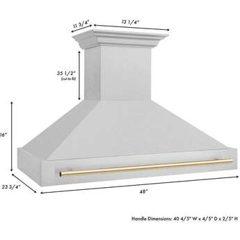 Z Line ZLINE 8654SNZ48G Autograph Edition Series 48 Inch Wall Mount Ducted Hood — thumbnail 5