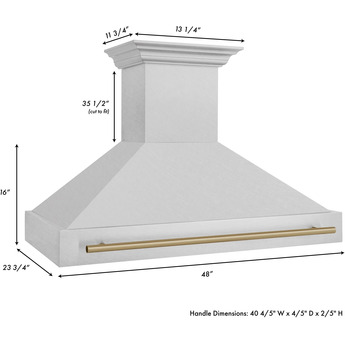 Z Line ZLINE 8654SNZ48MB  Autograph Edition Series 48 Inch Wall Mount Ducted Hood — thumbnail 3