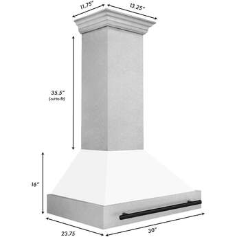 Z Line ZLINE 8654SNZWM36MB Autograph Edition Series 36 Inch Wall Mount Ducted Hood — thumbnail 14