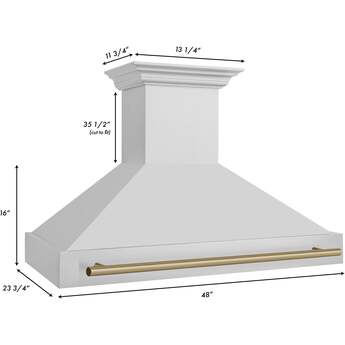 Z Line ZLINE 8654STZ48MB Autograph Edition Series 48 Inch Wall Mount Ducted Hood — thumbnail 6