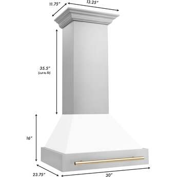 Z Line ZLINE 8654STZWM30MB Autograph Edition Series 30 Inch Wall Mount Ducted Hood — thumbnail 13