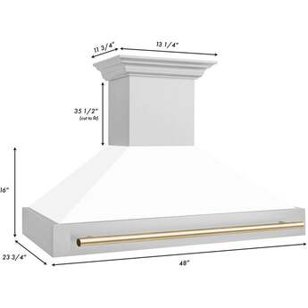 Z Line ZLINE 8654STZWM48G  Autograph Edition Series 48 Inch Wall Mount Ducted Hood — thumbnail 3
