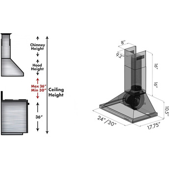 Z Line ZLINE BSKBN48 48 Inch Wall Mount Convertible Hood — thumbnail 22