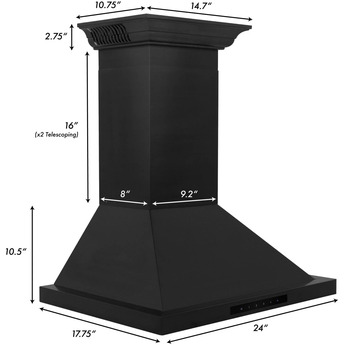 Z Line ZLINE BSKBNCRNBT48 48 Inch Wall Mount Ducted Hood — thumbnail 28