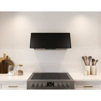 Zephyr DMEE48AMBX Mesa Wall Hood 48" BODY ONLY: Matte Black — thumbnail 5