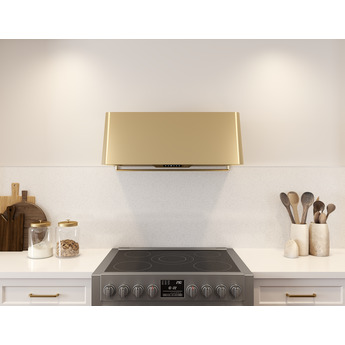 Zephyr DMEE48ASGX Mesa Wall Hood 48" BODY ONLY: Satin Gold — thumbnail 10