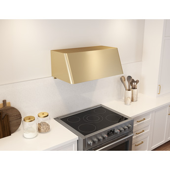 Zephyr DMEE48ASGX Mesa Wall Hood 48" BODY ONLY: Satin Gold — thumbnail 6