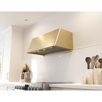 Zephyr DMEE48ASGX Mesa Wall Hood 48" BODY ONLY: Satin Gold — thumbnail 8