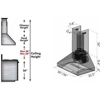 Z Line ZLINE 321TTRS30400 Designer Series 30 Inch Wall Mount Ducted Hood — thumbnail 7
