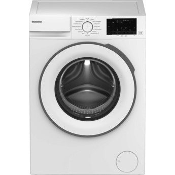 Blomberg 24 Inch Compact Front Load Washer with 2.3 cu ft Capacity, 1,400 RPM Speed, 14 Wash Cycles, Steam Option, Quick Wash, Wifi Enabled and Energy Star Certified: White