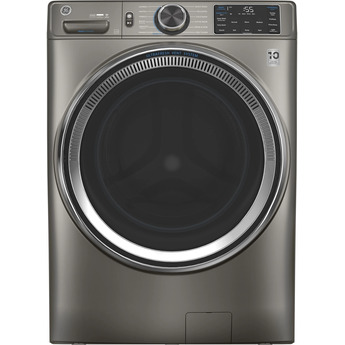 GE 4.8 cu.ft. Satin Nickel Electric Front Load Washer - Energy Star