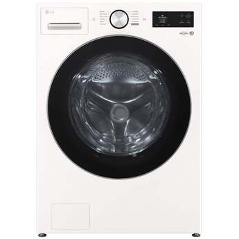 LG 27 Inch Smart Front Load Washer with 5.0 cu ft Capacity, AI Fabric Sensor,...