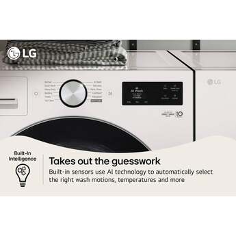 LG 27 Inch Smart Front Load Washer with 5.0 cu ft Capacity, AI Fabric Sensor, Smart Pairing™, TurboWash® 360° Technology, Allergiene® Cycle, Pet Care Cycle and Energy Star Certified Included: Alpine White — thumbnail 24