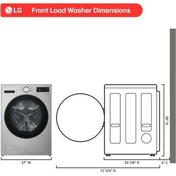 LG 5.0 cu. ft. Mega Capacity Smart Front Load Washer with TurboWash® 360°, AI Sensing and Hybrid Electronic Controls with LCD Display: Graphite Steel — thumbnail 19