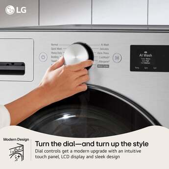 LG 5.0 cu. ft. Mega Capacity Smart Front Load Washer with TurboWash® 360°, AI Sensing and Hybrid Electronic Controls with LCD Display: Graphite Steel — thumbnail 20