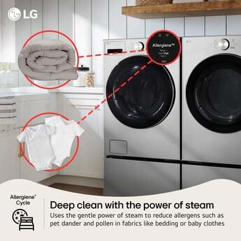 LG 5.0 cu. ft. Mega Capacity Smart Front Load Washer with TurboWash® 360°, AI Sensing and Hybrid Electronic Controls with LCD Display: Graphite Steel — thumbnail 22