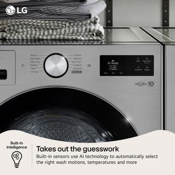 LG 5.0 cu. ft. Mega Capacity Smart Front Load Washer with TurboWash® 360°, AI Sensing and Hybrid Electronic Controls with LCD Display: Graphite Steel — thumbnail 24