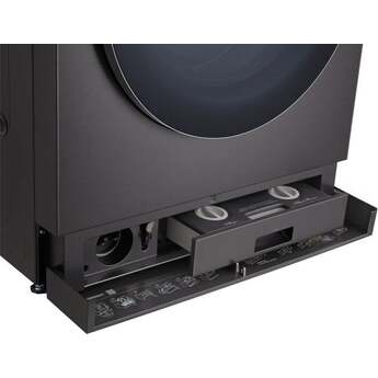 LG WM9901HBA 5.8 cu. ft. Mega Capacity Smart Front Load Washer Black Steel — thumbnail 3
