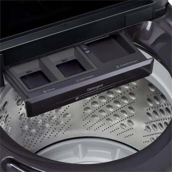 LG 27 Inch Smart Top Load Washer with 5.0 cu ft Capacity, Smart Pairing™, Powerful Jet Spray, Electronic Controls, SlamProof™ Lid, Easy Unload™, ThinQ UP™ and TurboWash® Technology: Platinum Black — thumbnail 2