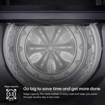 LG 27 Inch Smart Top Load Washer with 5.0 cu ft Capacity, Smart Pairing™, Powerful Jet Spray, Electronic Controls, SlamProof™ Lid, Easy Unload™, ThinQ UP™ and TurboWash® Technology: Platinum Black — thumbnail 22