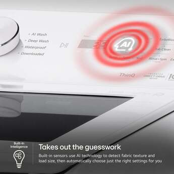 LG 5.0 Cu. Ft. Top Load Washer, Turbowash3D, Wi-Fi, Easy Unload, Inverter Direct Drive Motor: Alpine White — thumbnail 20