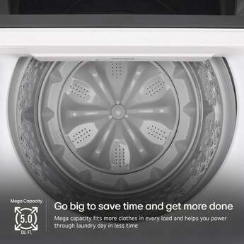 LG 5.0 Cu. Ft. Top Load Washer, Turbowash3D, Wi-Fi, Easy Unload, Inverter Direct Drive Motor: Alpine White — thumbnail 22