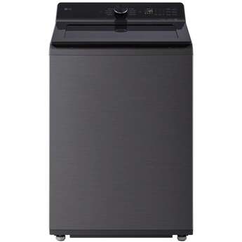 LG 27 Inch Smart Top Load Washer with 4.8 cu ft Mega Capacity, Smart Pairing™, Powerful Jet Spray, 4-Way Wash Action, SlamProof™ Lid, EasyUnload™, ThinQ UP™ and Deep Fill: Platinum Black
