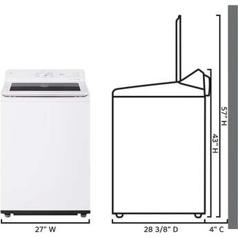 LG 27 Inch Smart Top Load Washer with 4.8 cu ft Mega Capacity, Smart Pairing™, Powerful Jet Spray, 4-Way Wash Action, SlamProof™ Lid, EasyUnload™, ThinQ UP™ and Deep Fill: Alpine White — thumbnail 19
