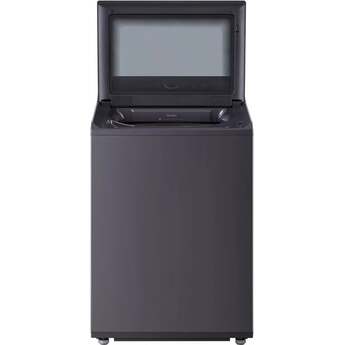 LG 27 Inch Top Load Washer with 5.5 cu ft Capacity, EasyUnload™, AI Fabric Sensor / Smart Pairing™ ,Slam Proof™ Glass Lid, ThinQ® Smart Technology, 6Motion™ Technology and Energy Star Certified: Black Steel — thumbnail 15