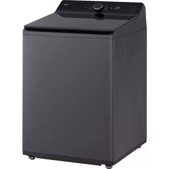 LG 27 Inch Top Load Washer with 5.5 cu ft Capacity, EasyUnload™, AI Fabric Sensor / Smart Pairing™ ,Slam Proof™ Glass Lid, ThinQ® Smart Technology, 6Motion™ Technology and Energy Star Certified: Black Steel — thumbnail 25