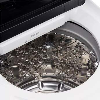 LG 27 Inch Top Load Washer with 5.5 cu ft Capacity, EasyUnload™, AI Fabric Sensor / Smart Pairing™ ,Slam Proof™ Glass Lid, ThinQ® Smart Technology, 6Motion™ Technology and Energy Star Certified: White — thumbnail 12