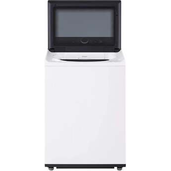 LG 27 Inch Top Load Washer with 5.5 cu ft Capacity, EasyUnload™, AI Fabric Sensor / Smart Pairing™ ,Slam Proof™ Glass Lid, ThinQ® Smart Technology, 6Motion™ Technology and Energy Star Certified: White — thumbnail 15