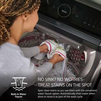 LG 27 Inch Top Load Washer with 5.5 cu ft Capacity, AI Sensor Dry™, LCD Digital Dial Control, NeveRust®, EasyUnload™, ezDispense®, ThinQ® and Energy Star Certified: White — thumbnail 16