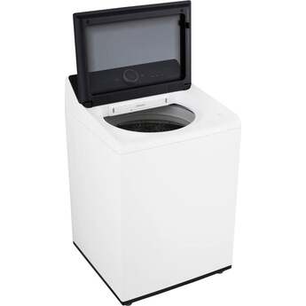 LG 27 Inch Top Load Washer with 5.5 cu ft Capacity, AI Sensor Dry™, LCD Digital Dial Control, NeveRust®, EasyUnload™, ezDispense®, ThinQ® and Energy Star Certified: White — thumbnail 3