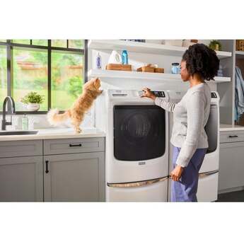 Maytag 27 Inch Smart Pet Pro Front Load Washer with 5.0 cu. ft. Capacity, 1150 RPM, 12 Wash Cycle, Steam Option, Sanitize Cycle, Drum Light, Auto Sensing and Energy Star Certified: White — thumbnail 19