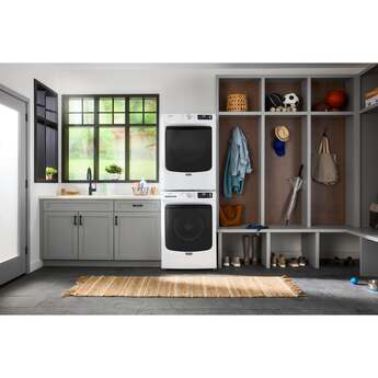 Maytag 27 Inch Smart Pet Pro Front Load Washer with 5.0 cu. ft. Capacity, 1150 RPM, 12 Wash Cycle, Steam Option, Sanitize Cycle, Drum Light, Auto Sensing and Energy Star Certified: White — thumbnail 45