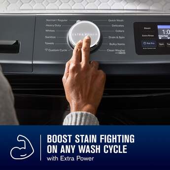 Maytag 27 Inch Smart Pet Pro Front Load Washer with 5.0 cu. ft. Capacity, 1150 RPM, 12 Wash Cycle, Steam Option, Sanitize Cycle, Drum Light, Auto Sensing and Energy Star Certified: White — thumbnail 47