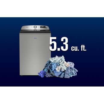 Maytag 5.3 Cu. Ft. Smart Top Load Ultra Capacity Washer With Pet Pro Option And Impeller: Classic Silver — thumbnail 11