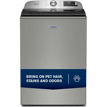 Maytag 5.3 Cu. Ft. Smart Top Load Ultra Capacity Washer With Pet Pro Option And Impeller: Classic Silver — thumbnail 12
