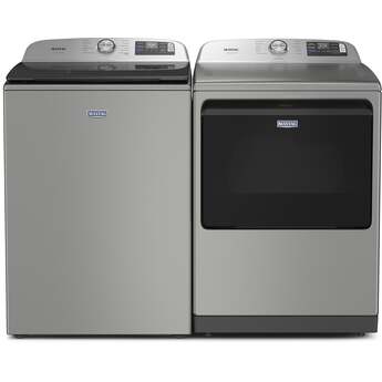 Maytag 5.3 Cu. Ft. Smart Top Load Ultra Capacity Washer With Pet Pro Option And Impeller: Classic Silver — thumbnail 5