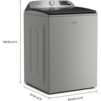Maytag 5.2 Cu. Ft. Smart Top Load Ultra Capacity Washer With Pet Pro Option And Agitator: Classic Silver — thumbnail 12