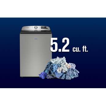 Maytag 5.2 Cu. Ft. Smart Top Load Ultra Capacity Washer With Pet Pro Option And Agitator: Classic Silver — thumbnail 28