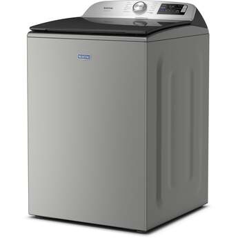 Maytag 5.2 Cu. Ft. Smart Top Load Ultra Capacity Washer With Pet Pro Option And Agitator: Classic Silver — thumbnail 8