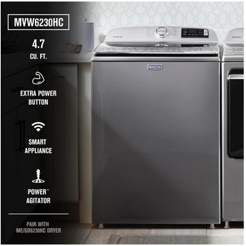 Maytag 4.7 cu.ft. Mettalic Slate Top Load Washer with Extra Power Button — thumbnail 14