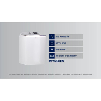 Maytag 4.7 cu.ft. White Top Load Washer with Extra Power Button — thumbnail 16